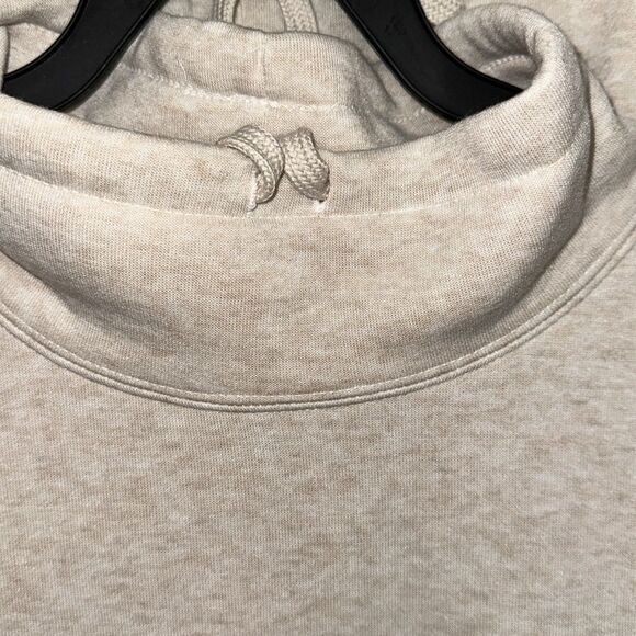 Rae Dunn. XS Oatmeal Heather 2pc Cowl Neck Pullover Jogger Lounge Sweat Set - Picture 3 of 13